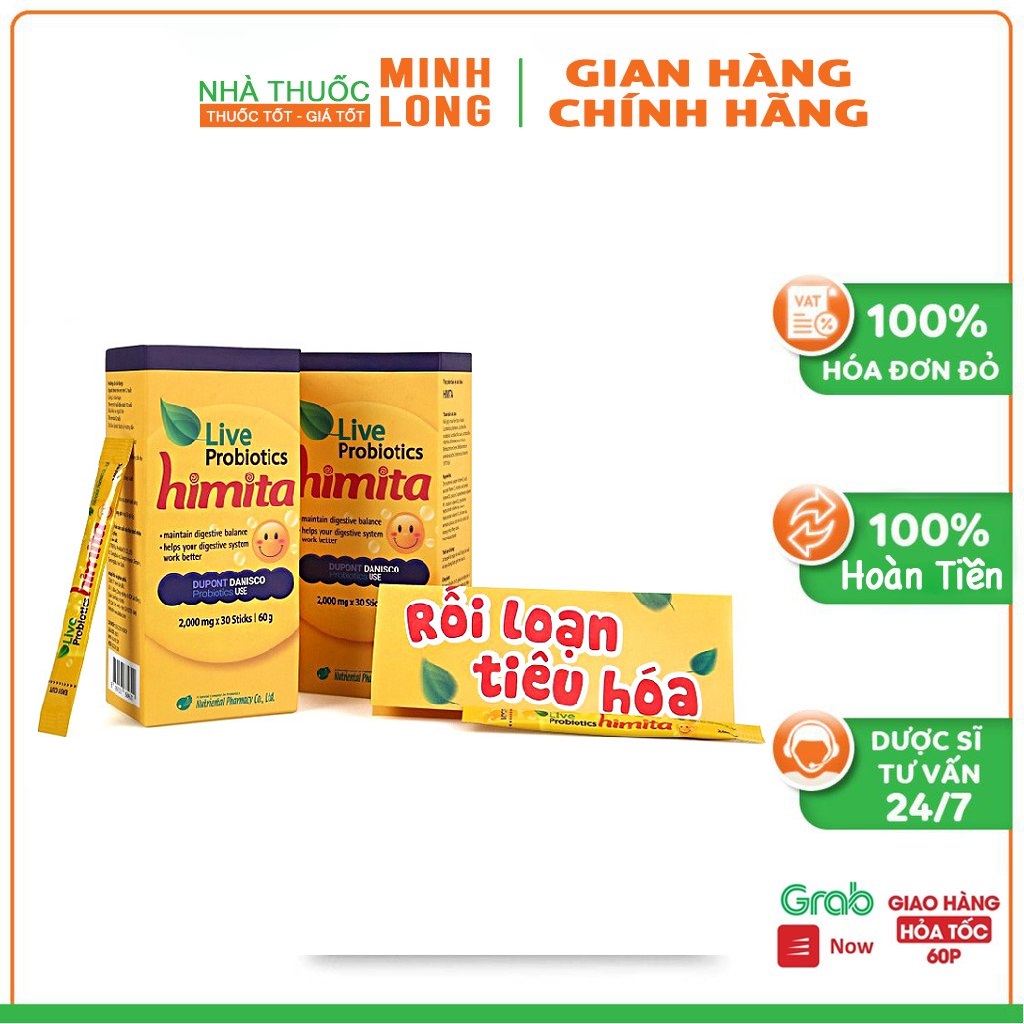 Men vi sinh Himita Probiotics - Hỗ trợ cân bằng hệ vi sinh đường ruột (Hộp 30 gói)