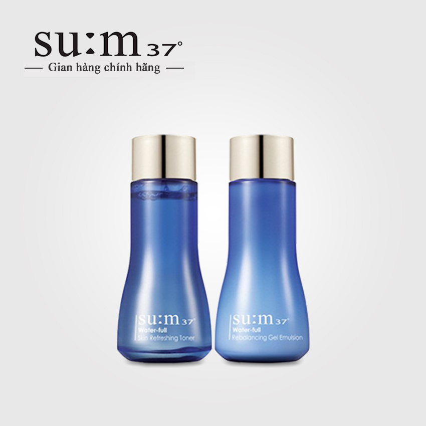 Nước hoa hồng và sữa dưỡng cấp nước Sum:37 Water-full 20ml - Su:m37 Water-full Skin Refreshing Toner & Rebalancing Gel Emulsion