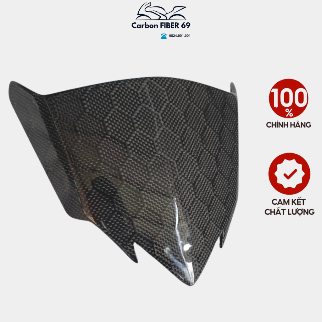 Chắn gió, mão ốp đầu Raider Satria ốp Carbon Fiber