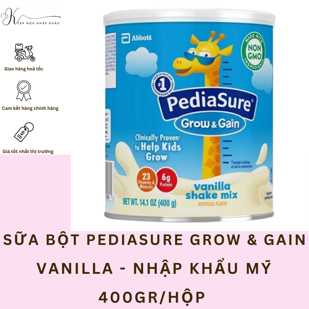 Sữa bột pediasure grow and gain 400gr hương vani