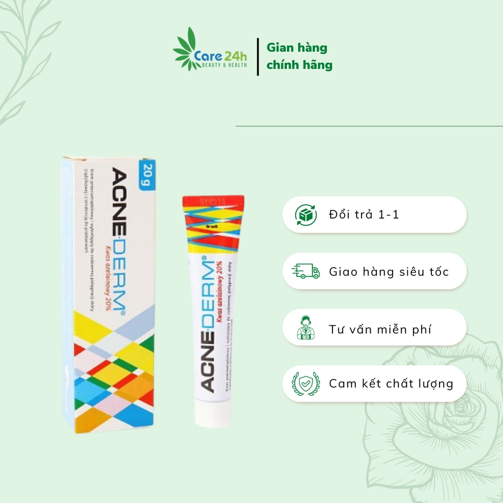 Kem chống mụn, mờ thâm acne-derm kwas azelainowy 20% 20g
