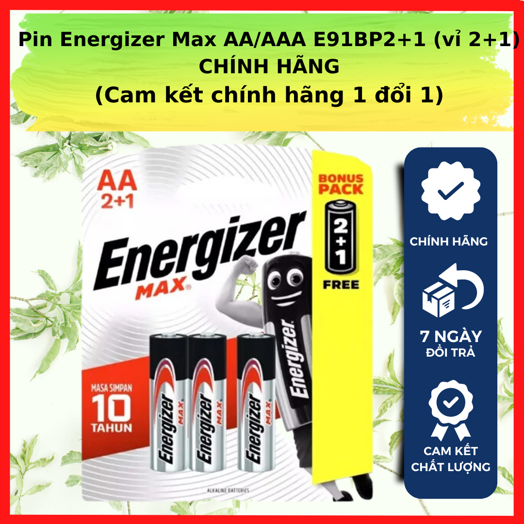 Pin energizer max aa/aaa e91bp2+1 chính hãng
