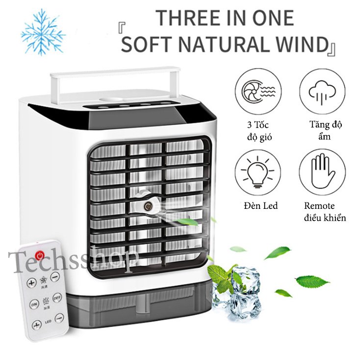 Máy làm ẩm không khí mini có phun sương có remote điều khiển từ xa không dây - Quạt phun sương mini - Quạt mini - Quạt làm ẩm không khí - Máy phun sương