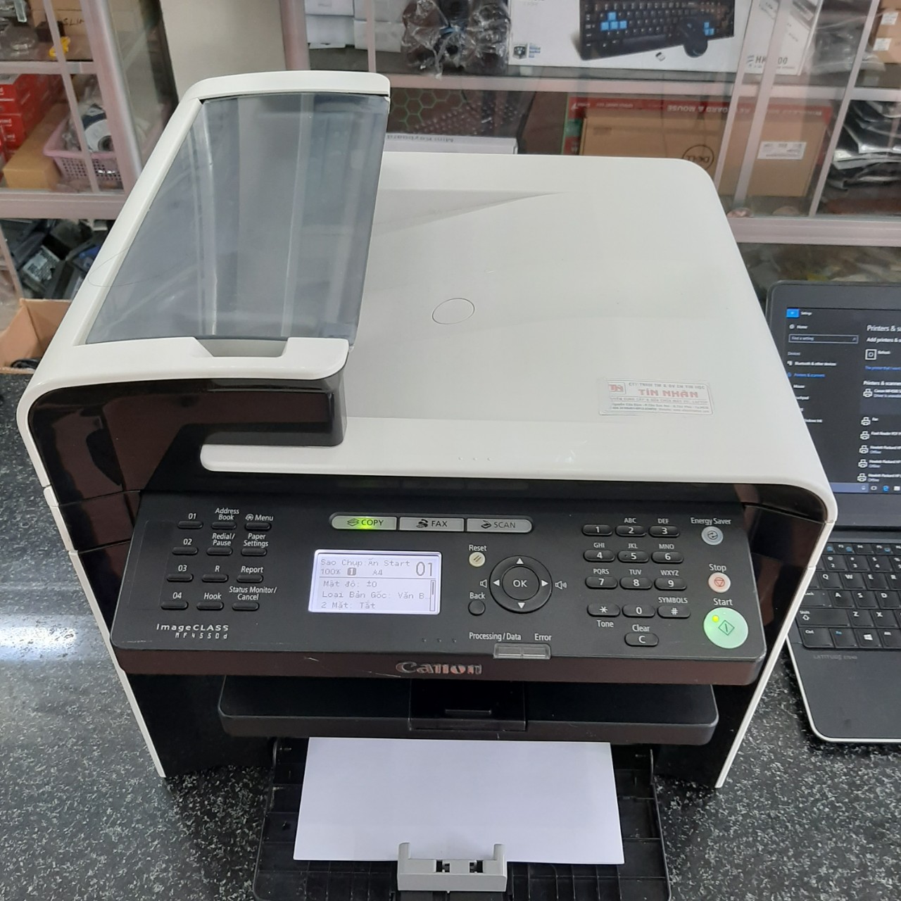 Đă năng canon mf4550d : in - copy - photo - scan - in đảo mặt tự động - nhập từ nhật