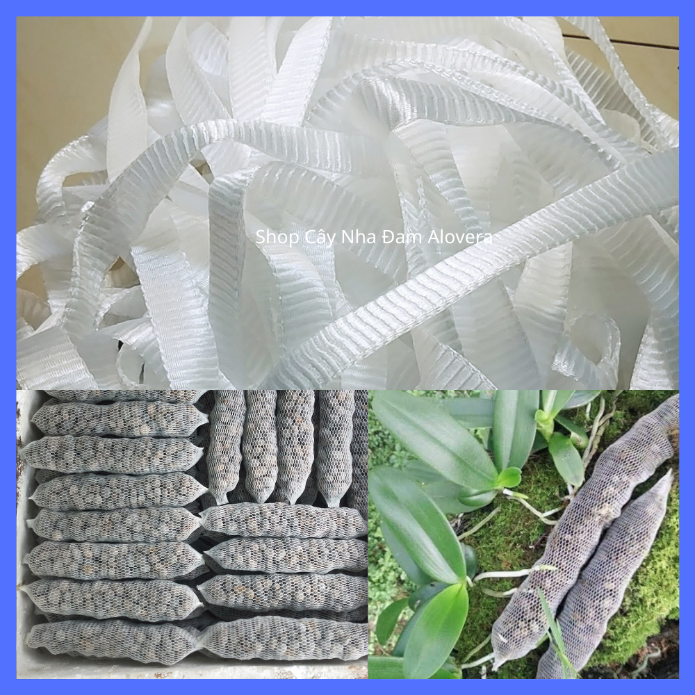 Túi lưới đựng phân dê trồng lan