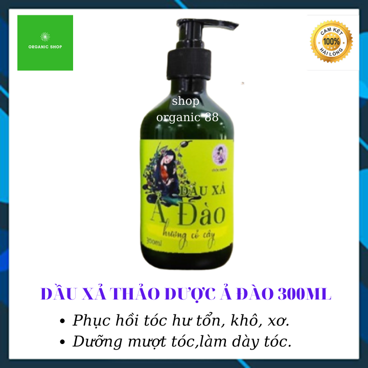 Dầu xả thảo dược thiên nhiên Ả ĐÀO 💆🏻♀️ Dầu xả tóc thơm hương cỏ cây Ả Đào mượt tóc MỘC NHAN (handmade) 300ml