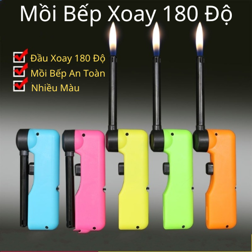 Bật lửa mồi bếp đầu vòi xoay 180 độ bật lửa đốt nến thơm, mồi bếp dùng cho bếp gas, bếp cồn