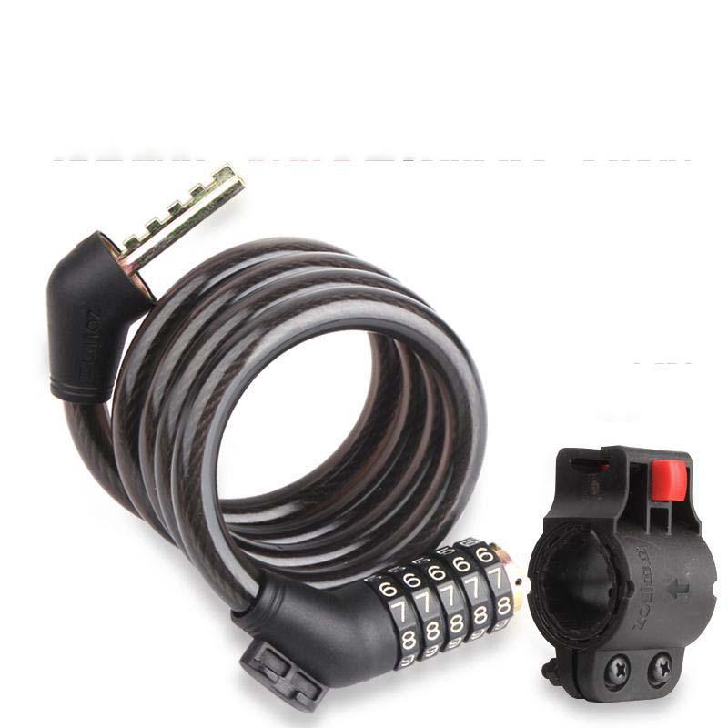 Khóa dây chống trộm 5 số đổi được mã 1.2m, Khóa dây chống trộm có số cho xe đạp, xe máy