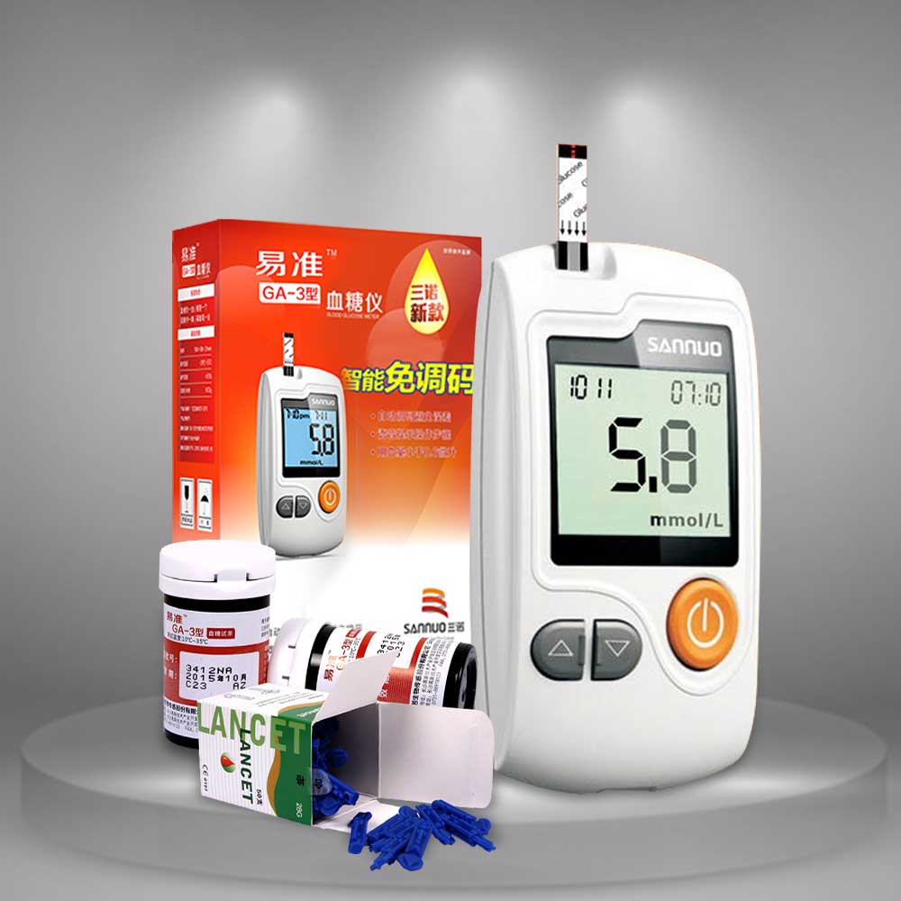 tesst home glucose meter blood glucose meter-GA3, read Voice results