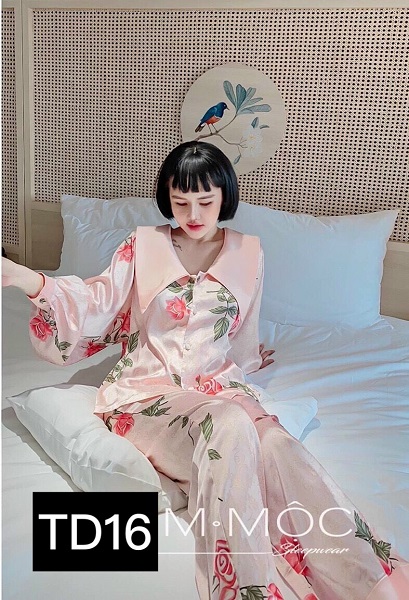 [HCM]Pijama Set Bộ Mặc Nhà - Pizama Lụa Hình Đồ Bộ Ngủ Nữ Tay Dài Quần Dài Lụa Satin Cao Cấp Cập Nhật Mẫu Mới Hot Liên Tục-Kèm Hình Thật