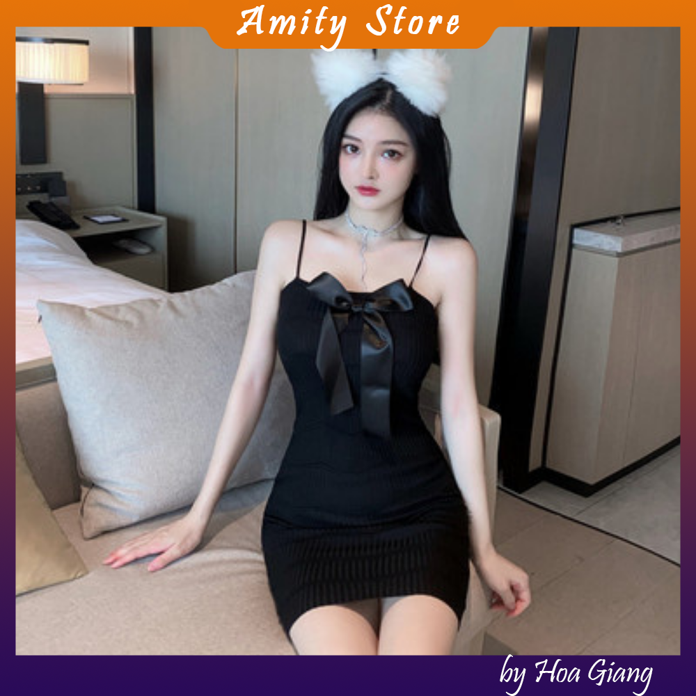 Đầm len dệt kim ôm body hàng quảng châu