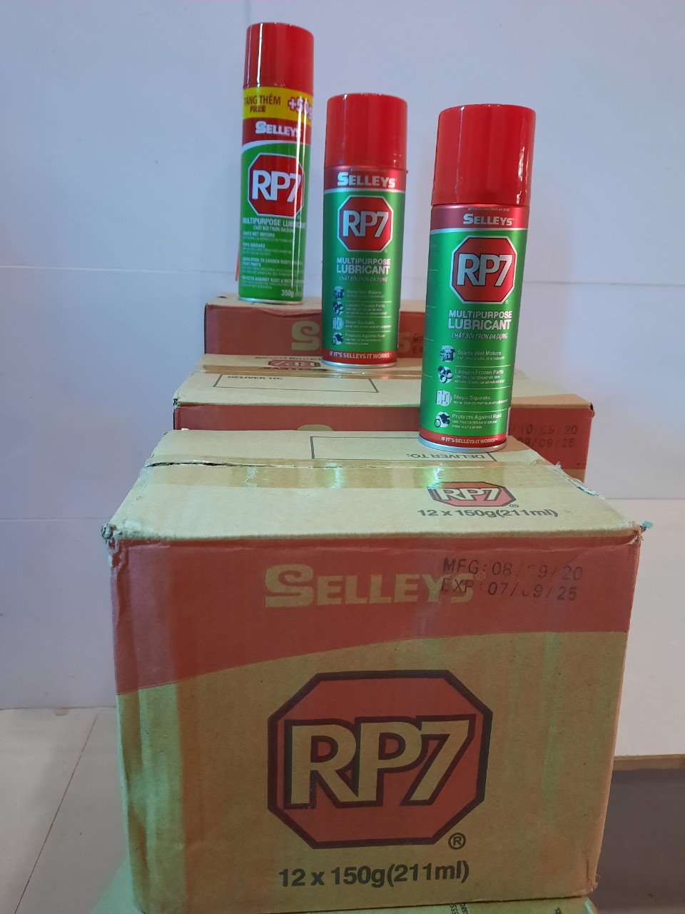 1 THÙNG (12 CHAI) CHAI XỊT CHỐNG RỈ, BÔI TRƠN PR7 150gr