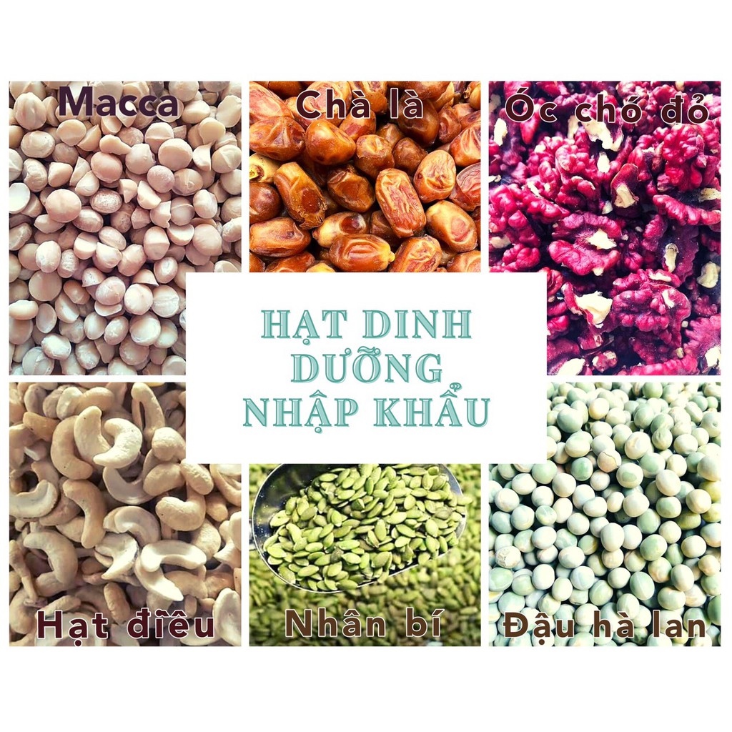 【kho sẵn sàng】 100G CÁC LOẠI HẠT DINH DƯỠNG NHẬP KHẨU CAO CẤP LÀM SỮA HẠT/ đậu gà/chà là/óc chó/bí xanh/hạnh nhân/ kê/điều/cốm/đậu lăng