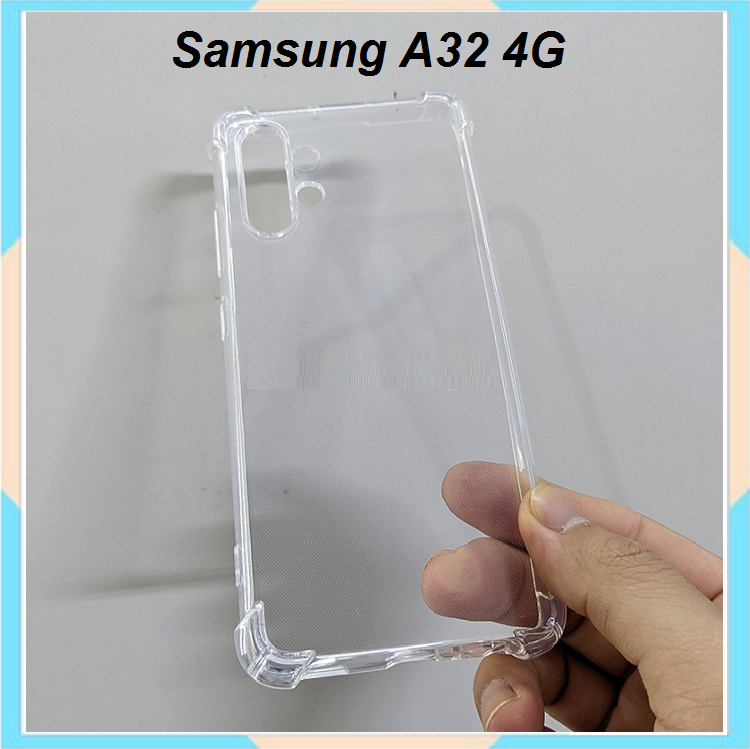 Ốp lưng Chống Sốc Samsung A32 4G dẻo trong TPU chống sốc 4 góc cạnh