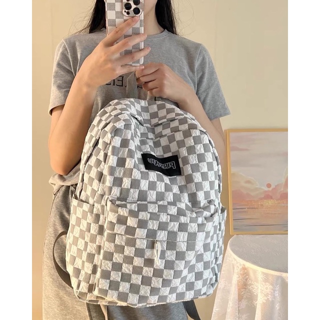 Balo Caro Mix Màu Chất Poly Chống Thấm