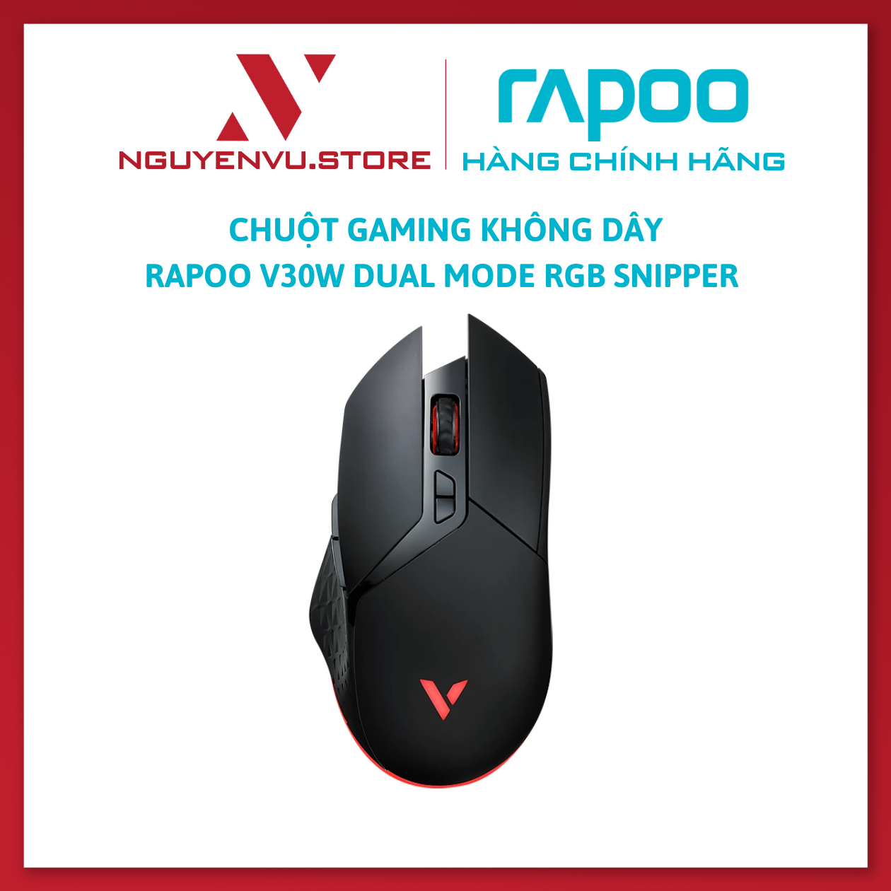 Chuột Gaming Không Dây Rapoo V30W Dual Mode RGB Snippper