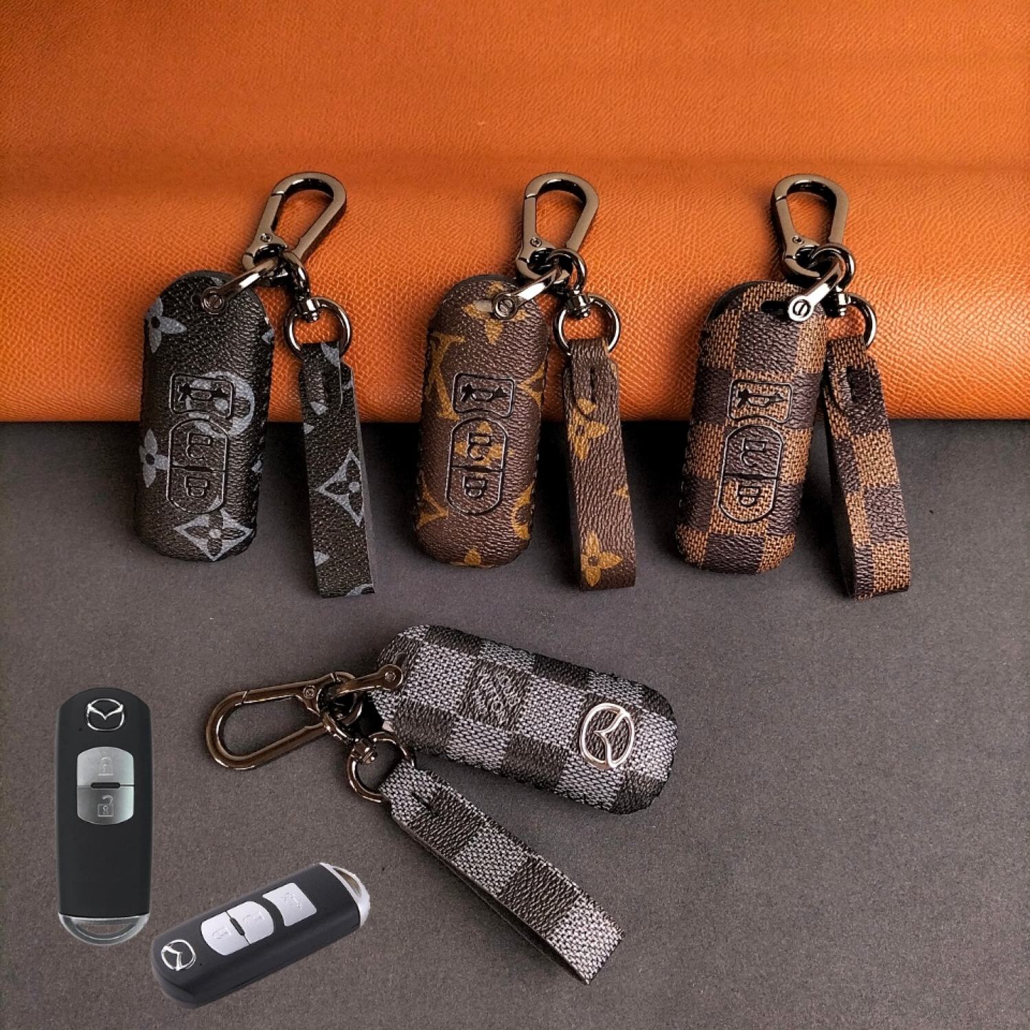 Bao da chìa khoá smartkey mazda cx5 cx8 mazda 2 mazda 3 mazda 6 có 2, 3 nút bấm