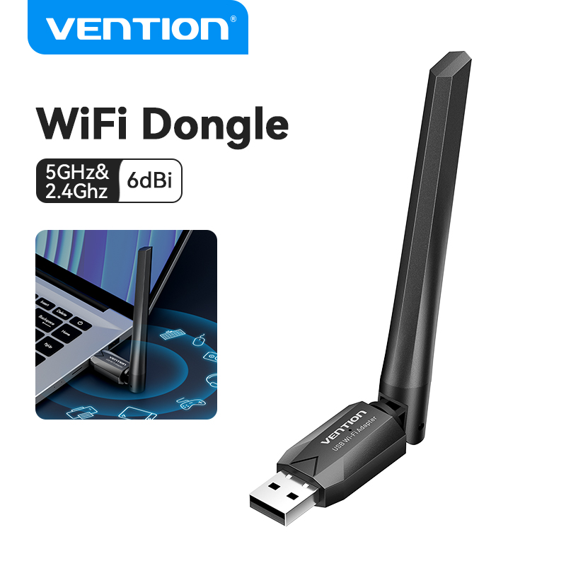 Vention Bộ Chuyển Đổi USB WiFi 6 AX900 AC650 5GHz 2.4GHz Đầu nối WIFI băng tần kép Bluetooth 5.0 6dB