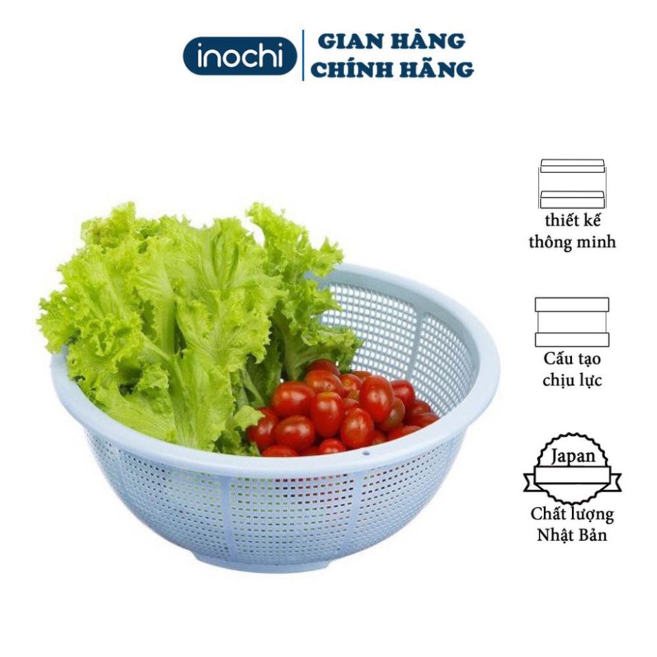 Rổ nhựa tròn lớn INOCHI YOKO 30cm chất lượng nhật bản đa năng cao cấp