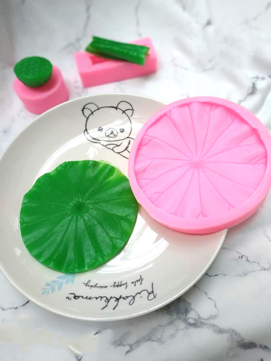 Combo bộ 3 khuôn silicon 4d Đài sen, Lá Sen Cuốn, Lá Sen Xòe