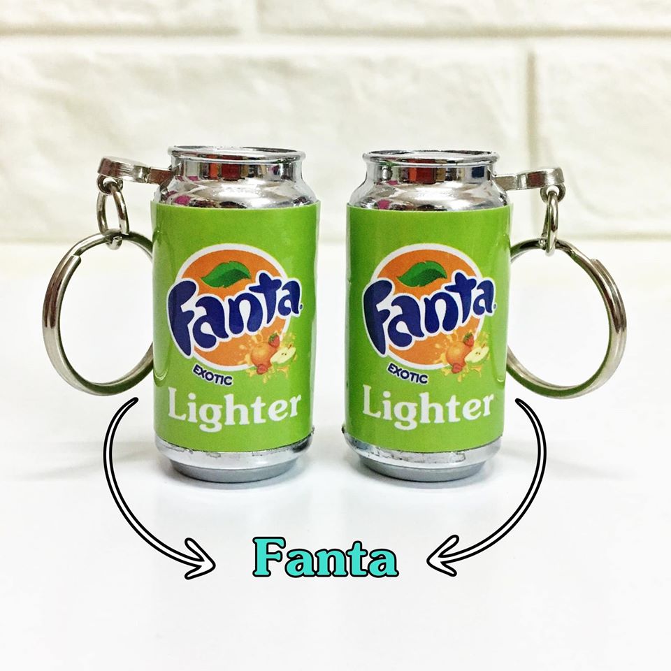 Bật lửa - móc khóa hình lon fanta-