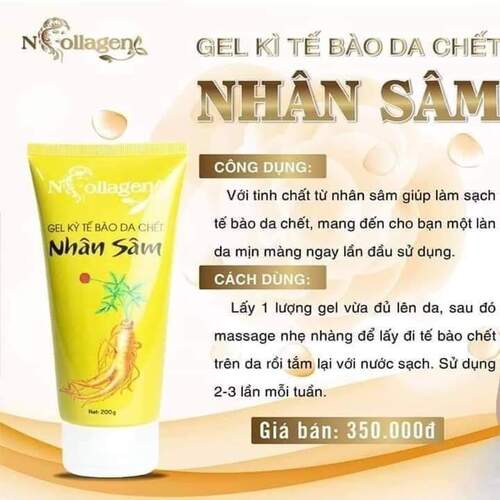 [HCM]GEL KỲ TẾ BÀO DA CHẾT NHÂN SÂM NCOLLAGEN