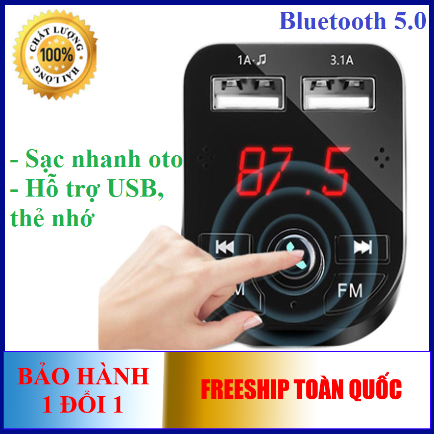 Bộ Sạc Điện Thoại Trên Ô Tô ( Hàng nhập) , Kết Nối Bluetooth, Định Vị , Nghe Nhạc, Radio, Sạc , Nghe Điện Thoại