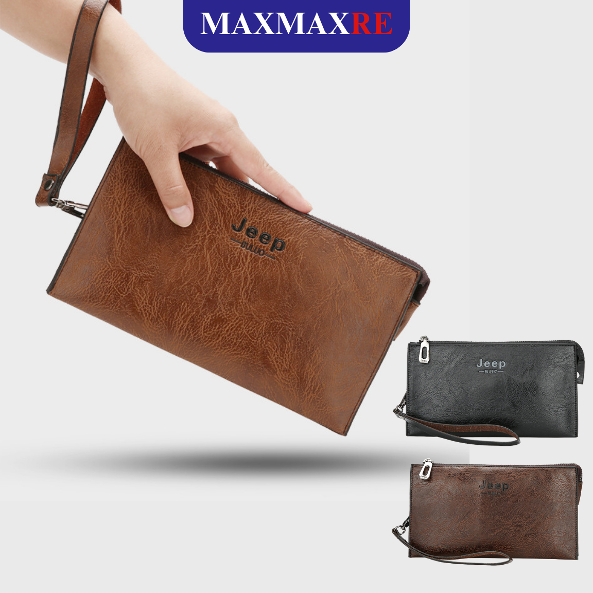 Ví cầm tay nam nữ, ví da thời trang, ví dài tiện dụng, ví đựng Iphone, bao điện thoại JEEP