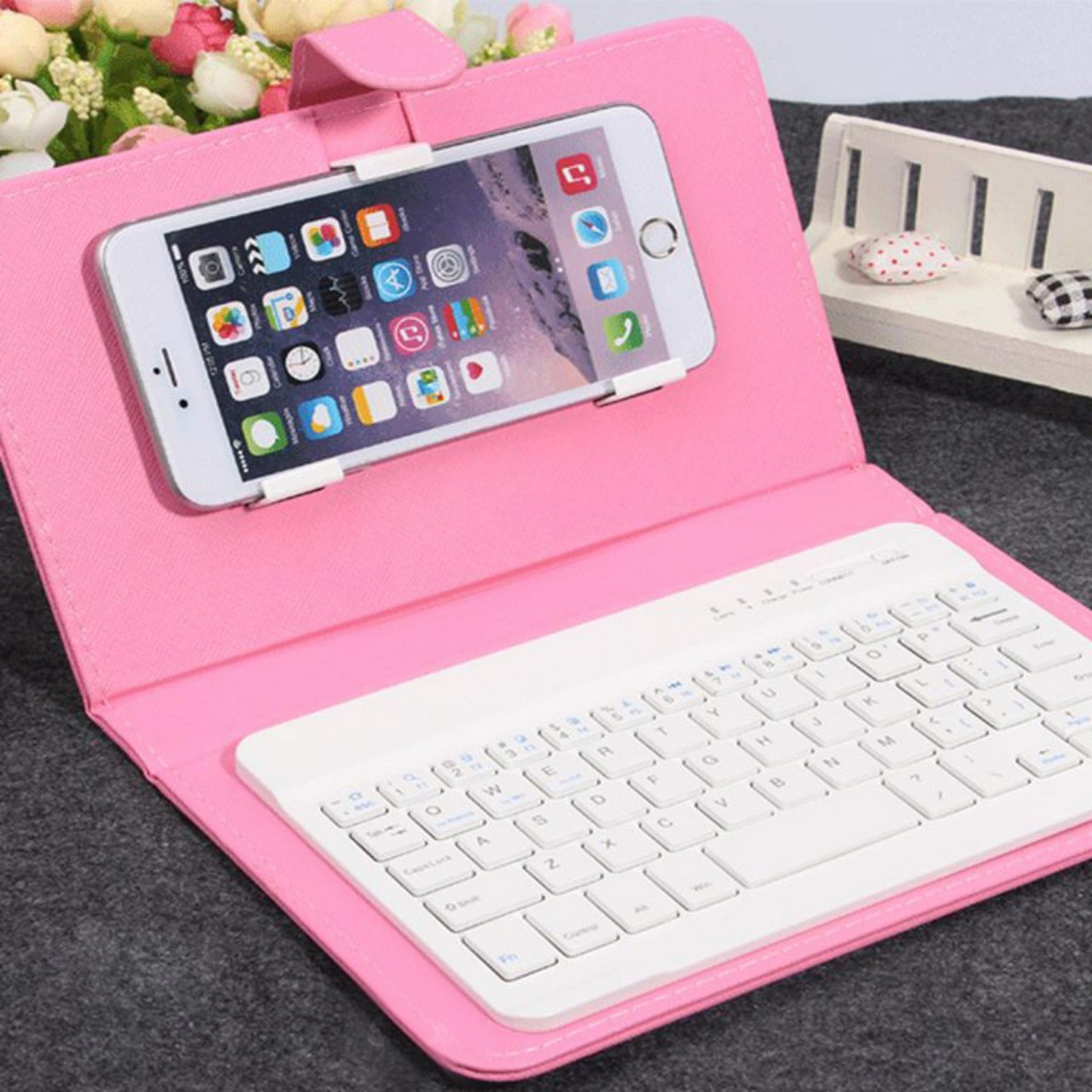Bao da bàn phím Bluetooth điện thoại / máy tính bảng từ 4-8 in