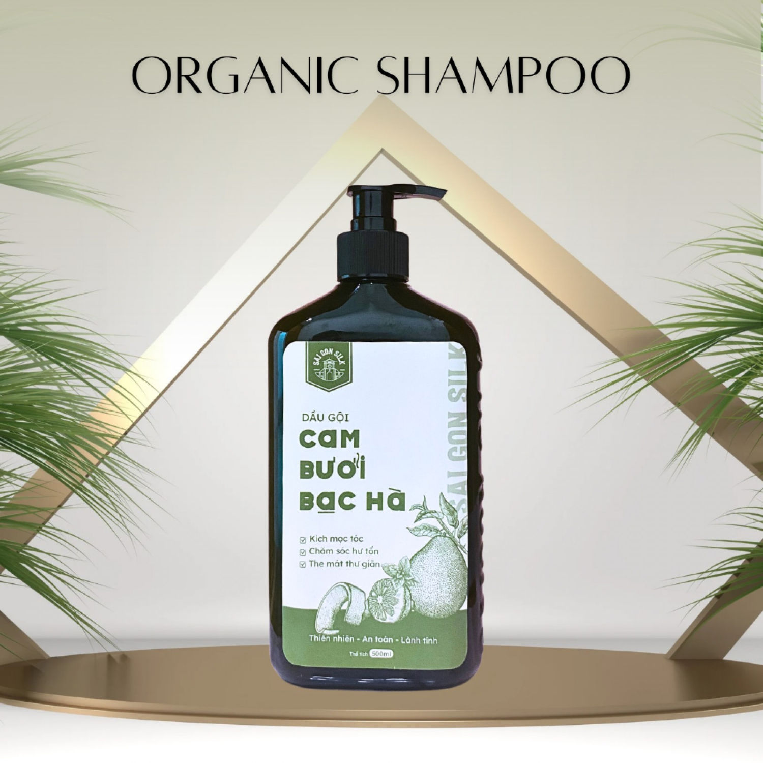 Dầu gội organic bồ kết cam bưởi bạc hà saigonsilk