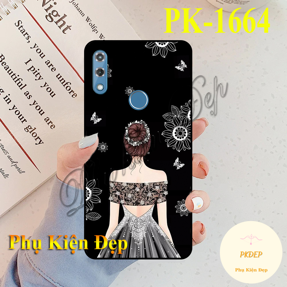 Ốp lưng Vsmart Star 4 - Ốp dẻo đen in hình Cô gái