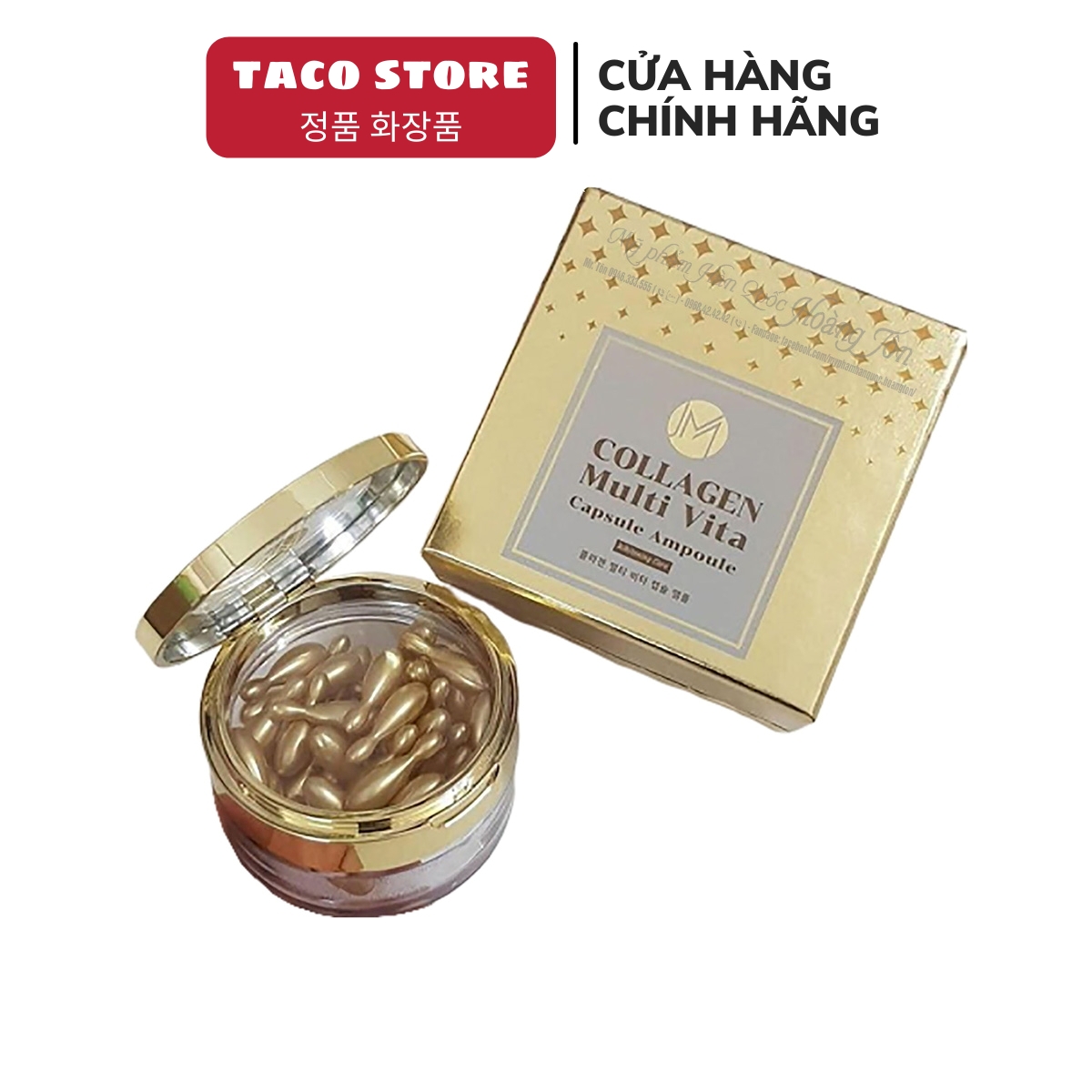 Viên bôi đẹp da collagen tươi ammud Hàn Quốc hộp 38v