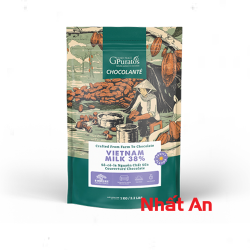 SOCOLA HẠT NÚT SỮA 38%/ MILK CHOCOLATE 38% PURATOS
