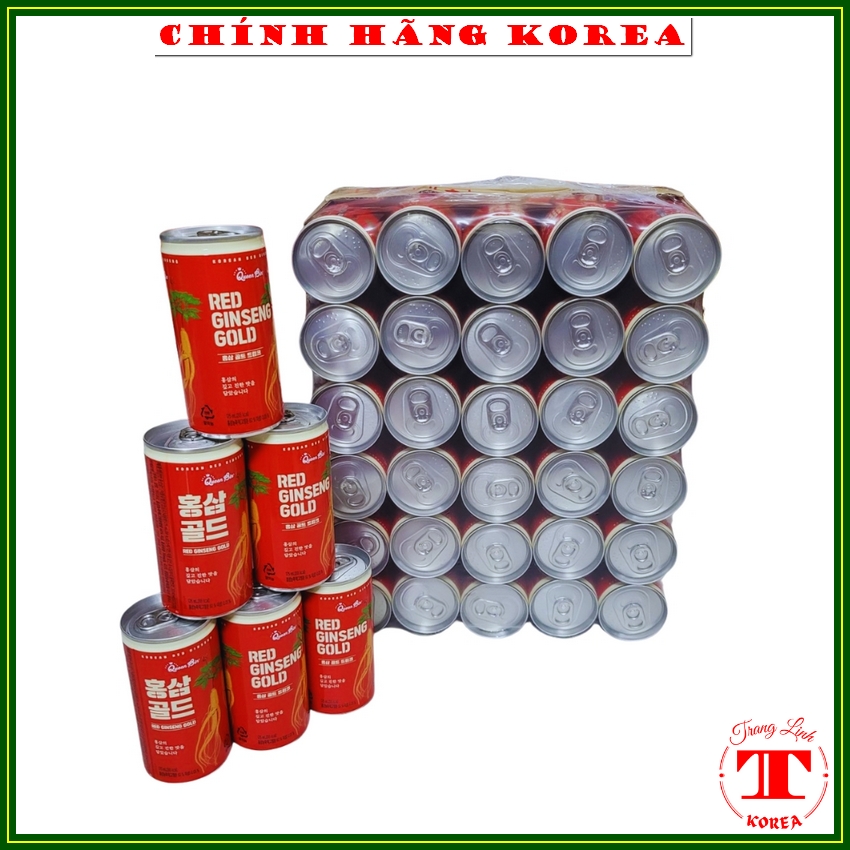 Nước hồng sâm hàn quốc Queen Bin, thùng 30 Lon - Nước sâm lon giúp giải khát, phục hồi sức khỏe, thể lực - tranglinhkorea