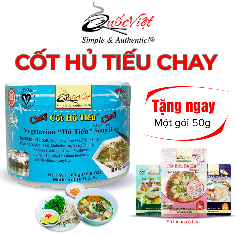 Cốt Gia vị nấu Hủ Tiếu Chay Quốc Việt hộp 300g