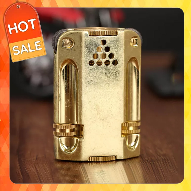 Bật lửa xăng đá Zorro Z-546 thiết kế 2 bánh xe đánh lửa - Bật Lửa Bằng Đồng - Hộp Quẹt Xăng Đá Độc Lạ (KHÔNG CHỨA XĂNG GAS)