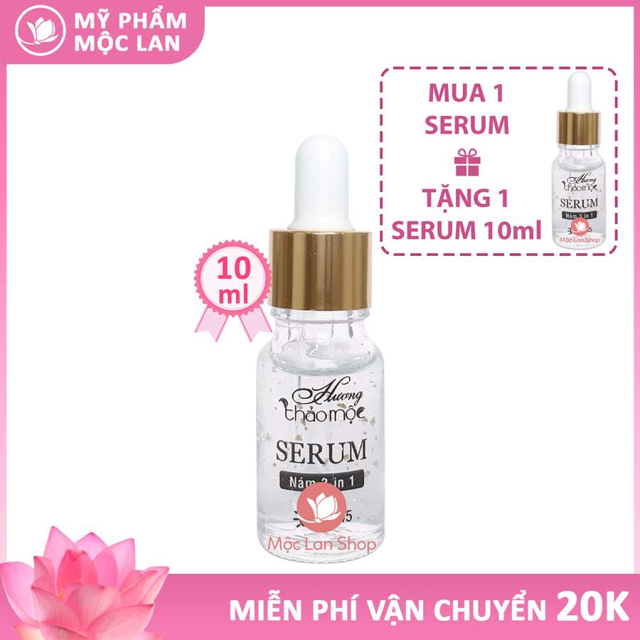 Serum xóa nám tàn nhang đồi mồi, dưỡng trắng da chống nắng, chống lão hóa - Serum Hương Thảo Mộc 10ml - Mỹ phẩm Mộc Lan