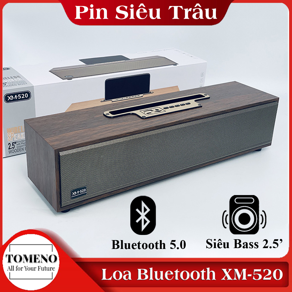 Loa bluetooth xm 520 siêu bass , loa bluetooth để bàn vỏ gỗ 20w thiết kế sang trọng âm thanh trầm ấm - loa 2.5 inch - loa nghe nhạc mini - loa nghe nhạc bluetooth - loa giá rẻ - loa chính hang - loa jbl - loa cầm tay - loa mini - loa xiaomi
