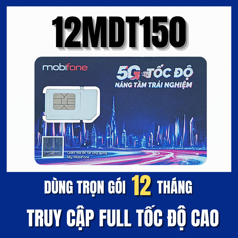 17GB 1 NGÀY Sim 4G Mobifone Trọn gói 1 năm 12MDT150 - 500GB 1 tháng Có Esim - Thích hợp phát WIFI - Trọn gói 1 Năm KHÔNG NẠP TIỀN . FREESHIP - CHƯA KÍCH HOẠT.