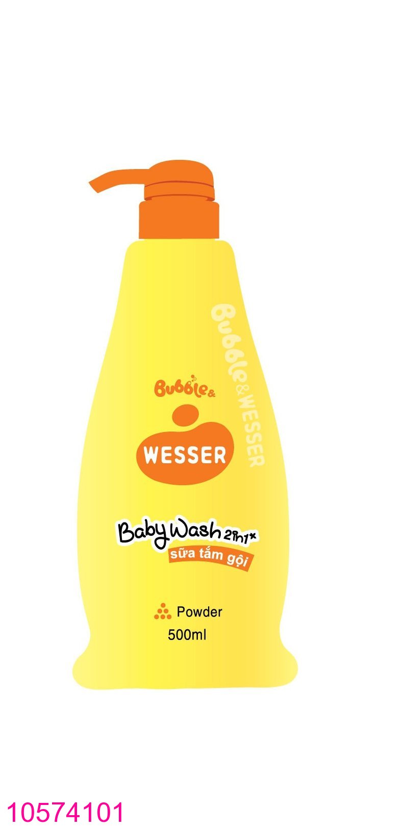 Sữa tắm gội cho bé Bubble Powder 500ml - New
