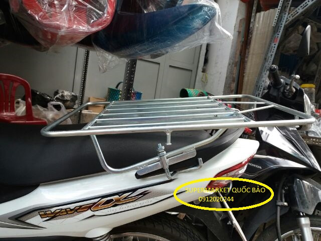 BAGA CHỞ HÀNG LOẠI DẦY CHO XE SỐ WAVE NHỎ 110, WAVE CŨ 110 ( CHỊU LỰC 200Kg), THỒ WAVE NHỎ