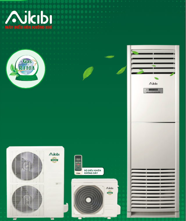 [Trả góp 0%]MÁY LẠNH AIKIBI 5.5 HP LOẠI TỦ ĐỨNG MF - GAS R410a