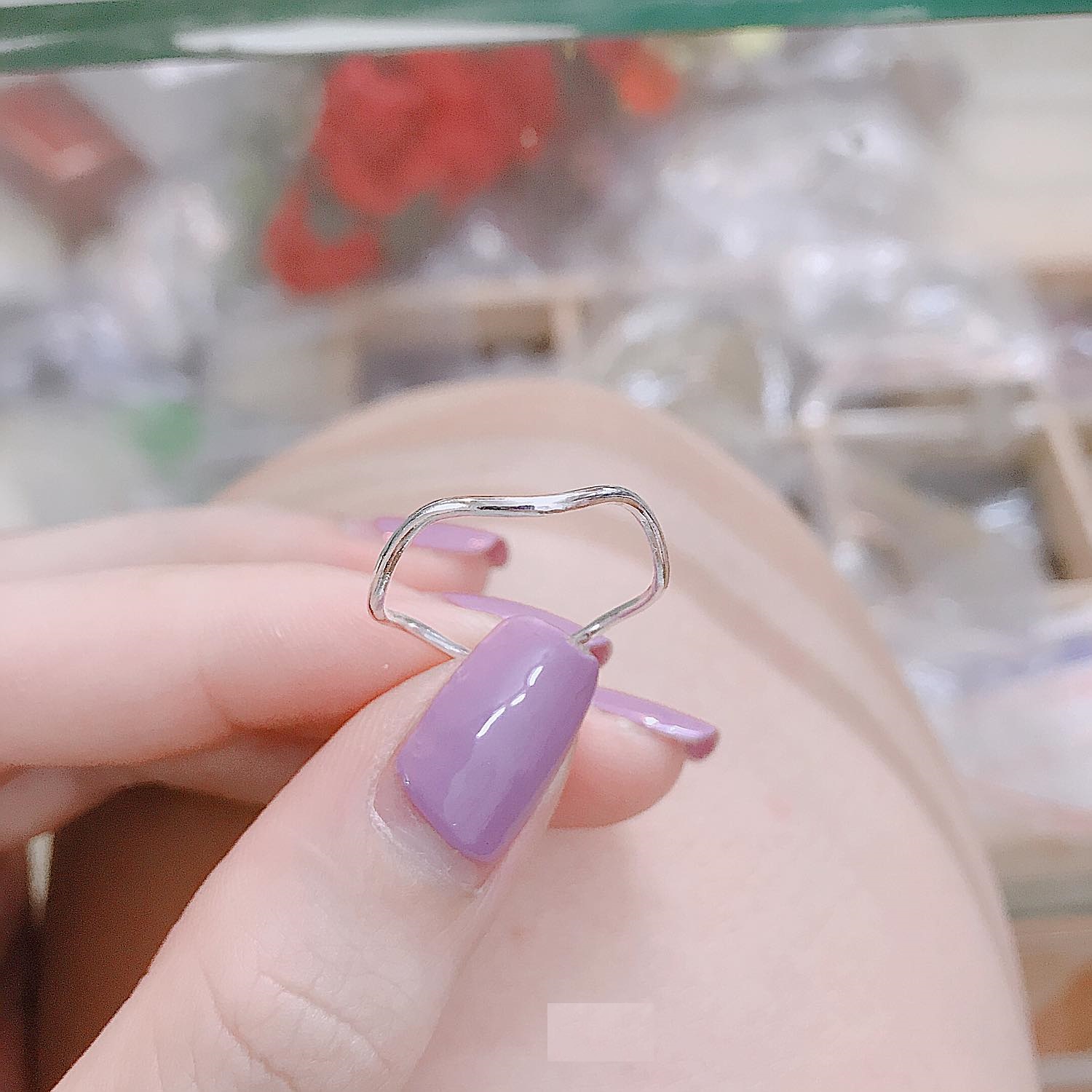 Nhẫn nữ mẫu mã mới dạng sóng bạc ta