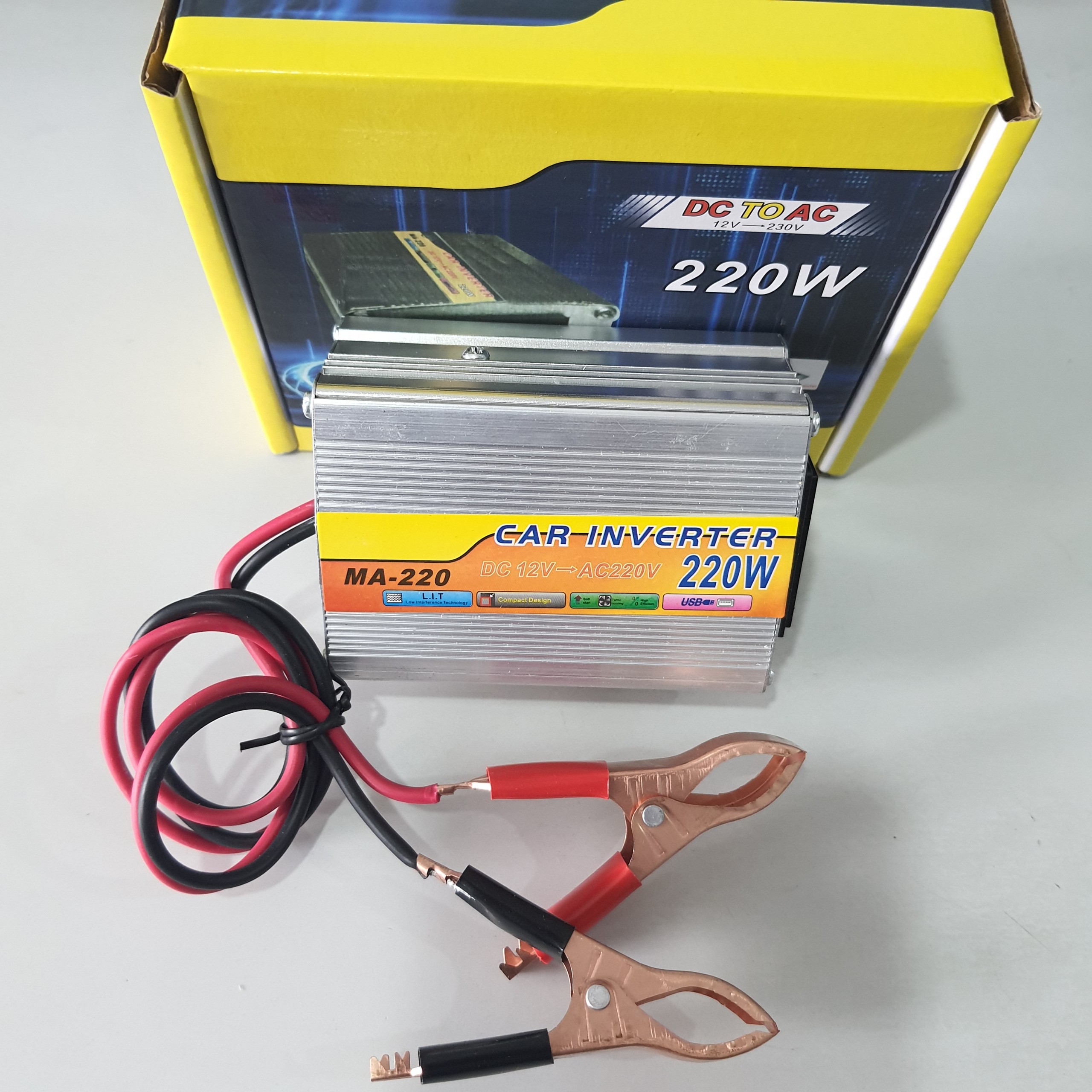 Bộ kích điện 12V lên 220V công suất 220W Inverter Loại tốt đủ công suất