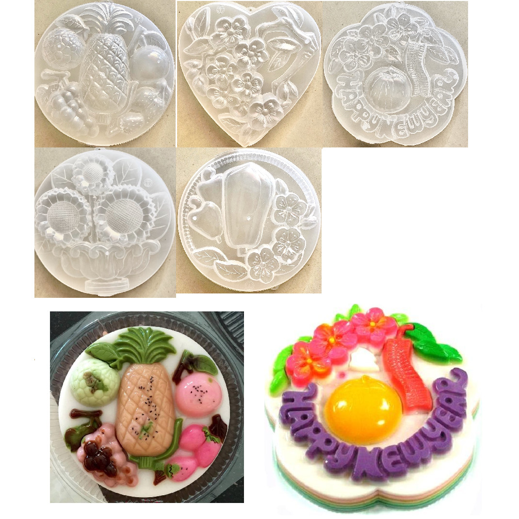 Combo 5 Khuôn Rau Câu Nhựa 20 Cm Chủ Đề Mùa Xuân