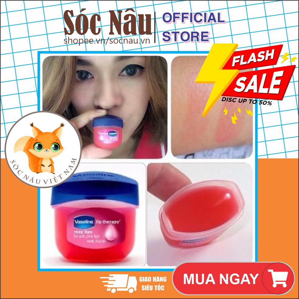 Kem Dưỡng môi VASELINE 💕𝑭𝒓𝒆𝒆𝒔𝒉𝒊𝒑💕 7g dạng hũ Môi Hồng Tự Nhiên