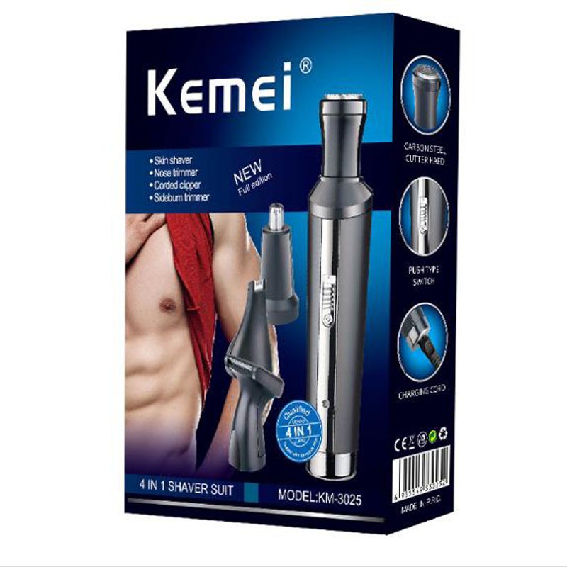 Máy cạo râu tỉa lông mũi kemei km-3025 đa năng