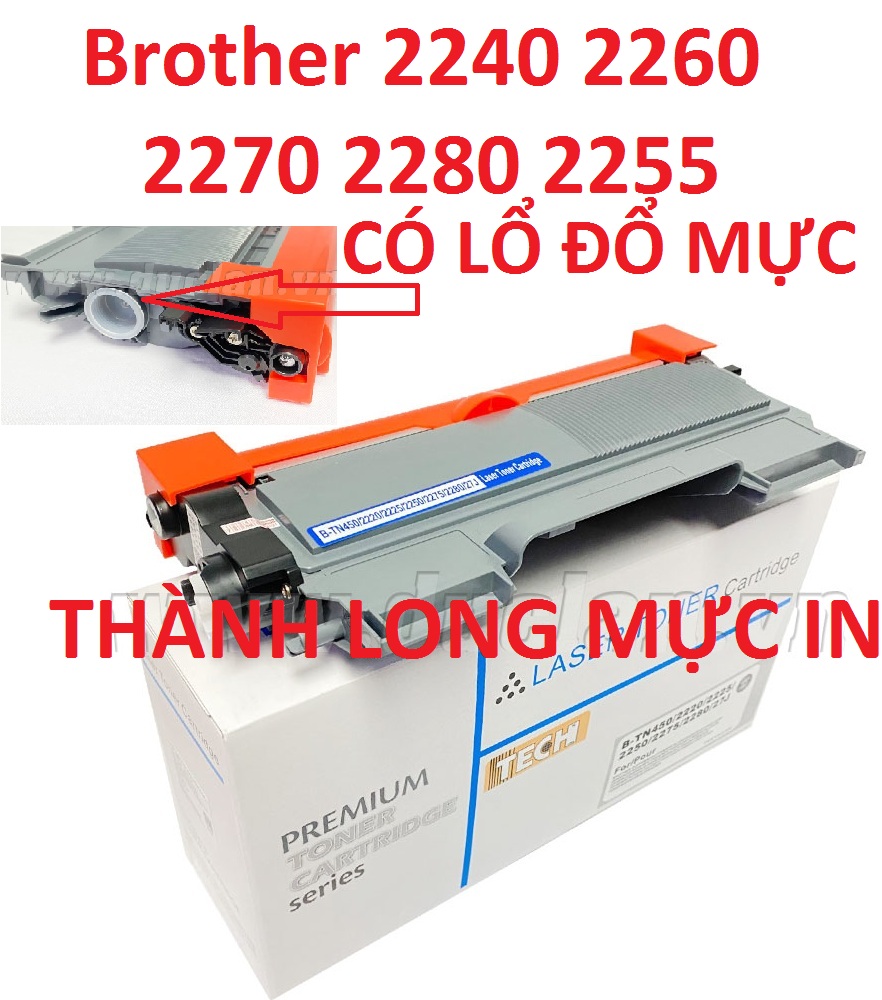Hộp Mực Máy in Brother MFC 7360N 7470D 7460DN 7860DW- HL 2240d 2130/2250dn/2270dw/2275dw/2280dw -DCP-7060D/ DCP 7065DN /7070DW / HL2230D TN 2240/2260/2280 CÓ LỔ ĐỔ MỰC