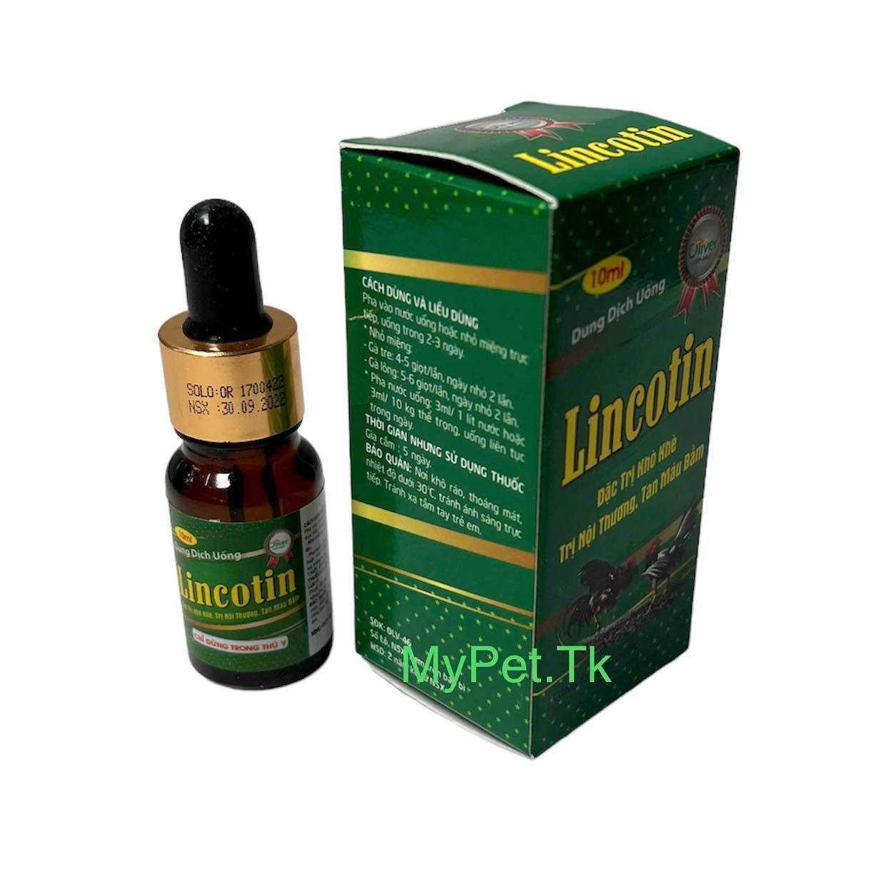 Oliver Lincotin 10ml - Đặc trị viêm phổi, nội thương, tan máu bầm gà đá
