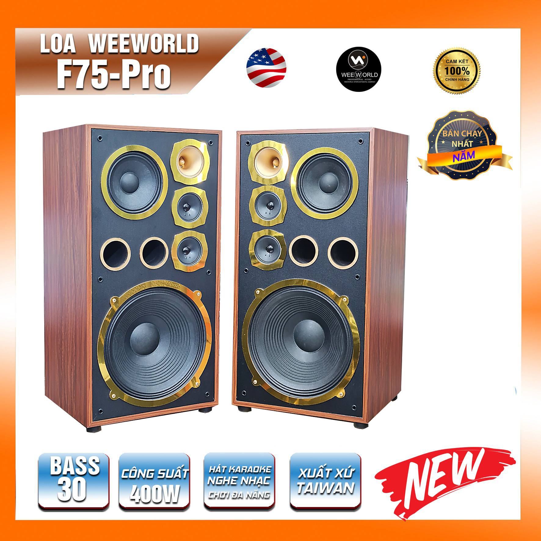 [freeship + quà tặng trị giá 500k] loa weeworld f75 pro (hàng chính hãng) [ tặng dây loa phủ bạc nano]